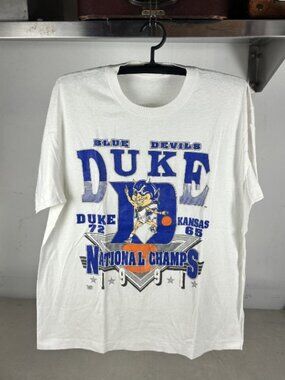 NCAA Vintage 90s Vintage Duke Blue Devils National Champs 1991 shirt white
